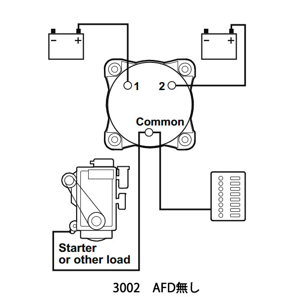 マリン用品の海遊社 2号館 オンラインショップ バッテリースイッチ 3002 3003(AFD) (1-BOTH-2-OFF)